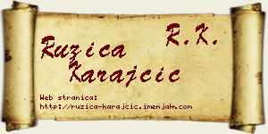 Ružica Karajčić vizit kartica